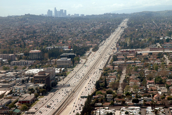 The view of Los Angeles